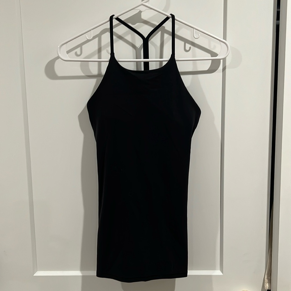lululemon black tank with built in bra S